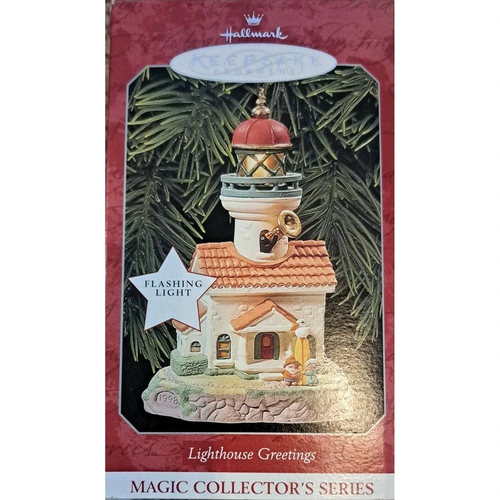 Hallmark Keepsake Lighthouse Greetings‎ 2nd in Series Ornament 1998 TESTED